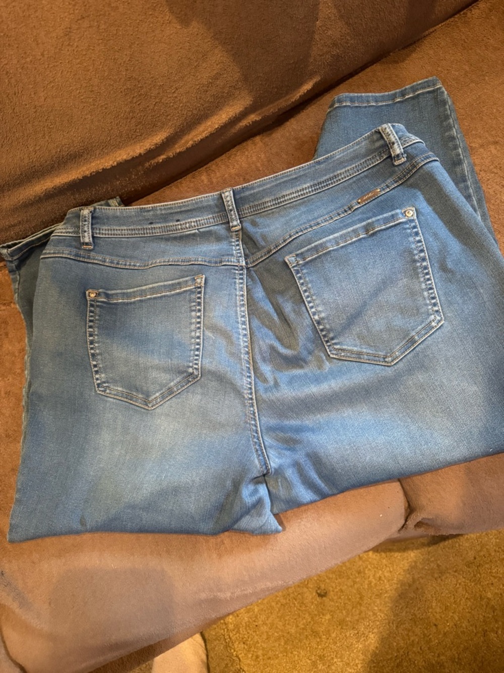 INC International Concepts Medium Blue Cropped Skinny Leg Tummy Control. - Picture 9 of 11